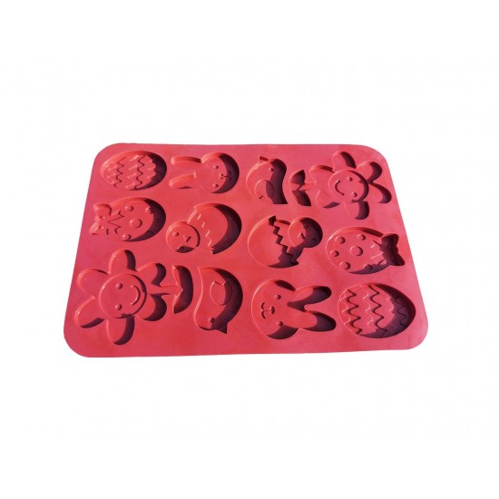 Forma silicon pentru prajituri, Iepurasi, Ou, Pui, Floare, 173COF
