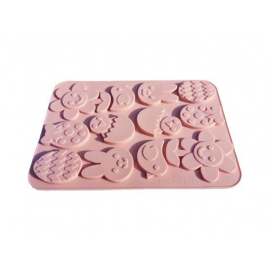 Forma silicon pentru prajituri, Iepurasi, Ou, Pui, Floare, 174COF
