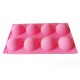 Forma silicon pentru prajituri turnate, Roz, 8 cavitati, 28 cm, 432COF-1