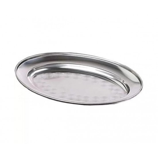 Tava servire de Inox, Argintiu, 39 cm, HML28