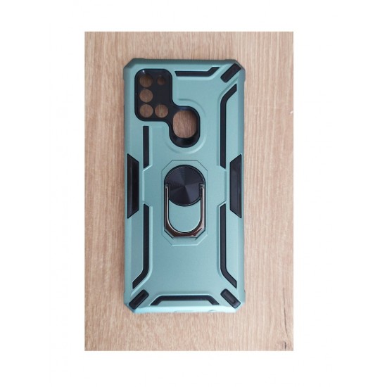 Husa telefon compatibila cu Samsung Galaxy A21s, Powerful, Inel si placuta metalica, 436HT