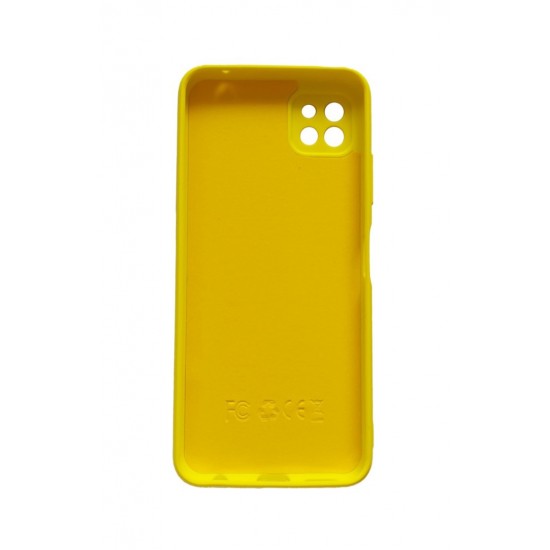 Husa telefon compatibila cu Samsung Galaxy A22 5G, Galben, Cu interior de catifea, 159HT Husa telefon compatibila cu Samsung Galaxy A22 5G, Galben, Cu interior de catifea, 159HT