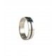 Inel cu dunga neagra, Argintiu, Marimea 21, BR81-4 Inel cu dunga neagra, Argintiu, Marimea 21, BR81-4