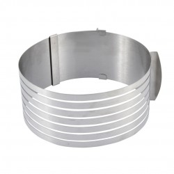 Inel feliator blat de tort ajustabil 8 cm, 24-30 cm, otel inoxidabil, 146COF