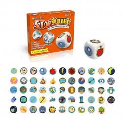 Joc educativ si logopedie, Set 9 zaruri pentru crearea povestilor, 54 de imagini unice, 1TOY