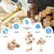 Jucarie de indemanare, Set constructii din lemn natural, 60 piese, SL1500