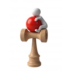 Kendama din lemn natural, Bila lemn + Sticker pentru telefon, 146KD