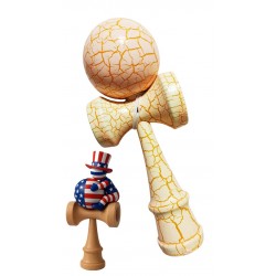 Kendama din lemn natural, Bila lemn +  Sticker Waterproof USA pentru telefon, 164KD