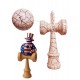 Kendama din lemn natural, Bila lemn +  Sticker Waterproof USA pentru telefon, 165KD