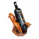 Suport sticla vin, cu Delfini, Maro, 20 cm, L3251X