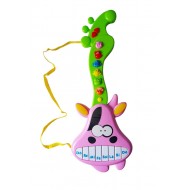 Chitara interactiv pentru copii cu butoane care emit diverse melodii, Roz, 42 cm LTOY51
