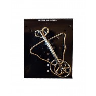 Puzzle brain twister din metal, Pentru copii si adolescenti, 10 cm, 476CUB-3