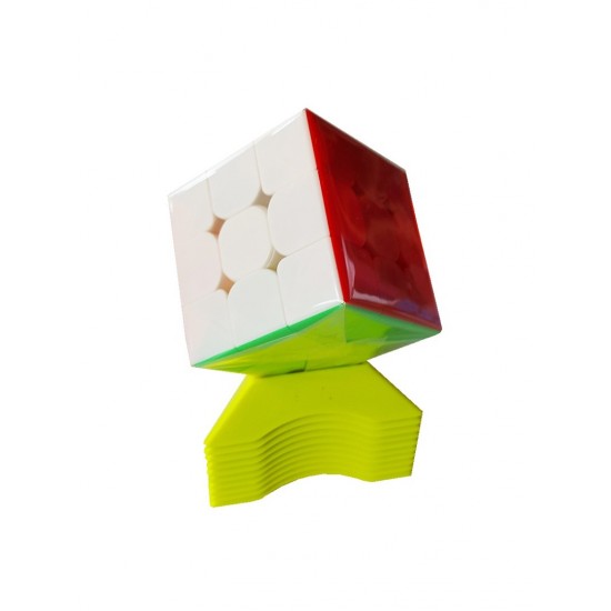 Set 10 Suporti universali pentru cuburi, toate marcile si dimensiunile Magic Cub, Galben, 432CUB-1