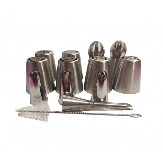 Set 12 duiuri ornat din inox, 5 cm, 138COF