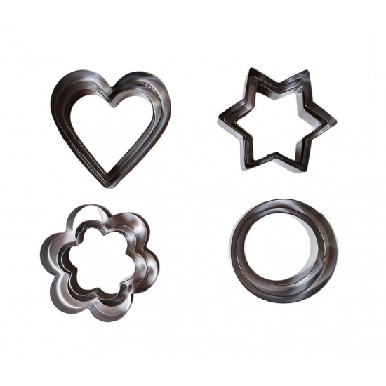 Set 12 forme decupatoare, Forme pentru biscuiti, 284COF
