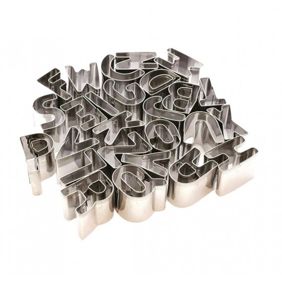 Set 26 forme decupatoare, pentru biscuiti, Litere, Abecedar, 3 cm, 379COF Set 26 forme decupatoare, pentru biscuiti, Litere, Abecedar, 3 cm, 379COF