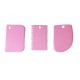 Set 3 Spatule flexibile pentru Ornare torturi, Roz, 11 cm, 323COF Set 3 Spatule flexibile pentru Ornare torturi, Roz, 11 cm, 323COF