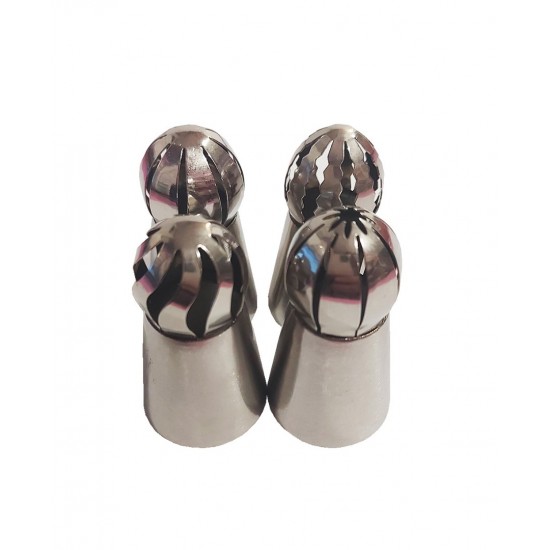 Set 4 duiuri ornat din inox, Russia, 5.5 cm, 136COF