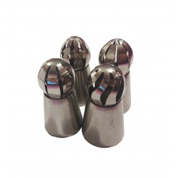 Set 4 duiuri ornat din inox, Russia, 5.5 cm, 136COF