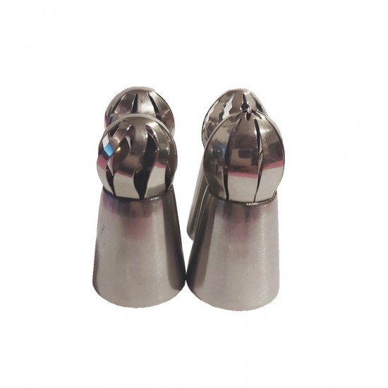 Set 4 duiuri ornat din inox, Russia, 5.5 cm, 136COF