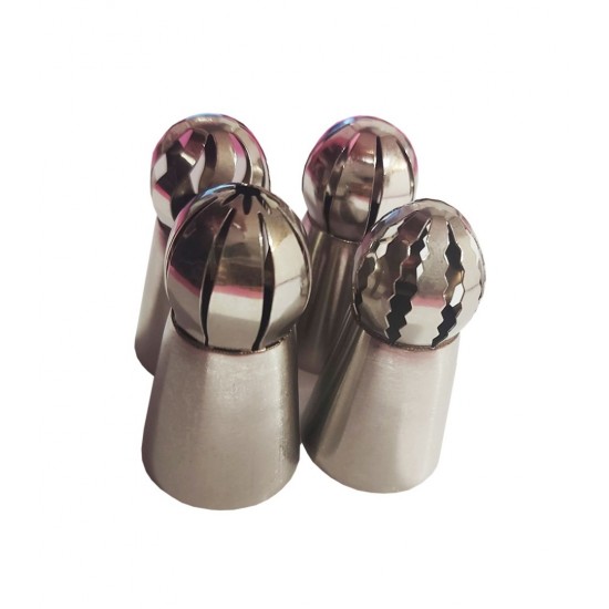 Set 4 duiuri ornat din inox, Russia, 5.5 cm, 136COF