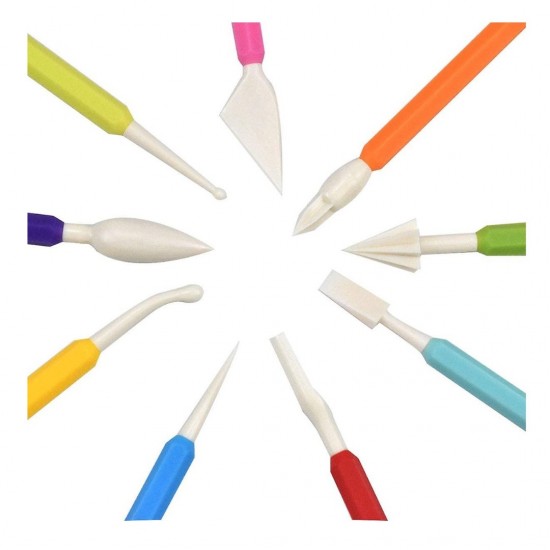 Set 9 Instrumente de modelat pentru cofetarie, Multicolor, 17 cm, 369COF