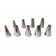 Set 9 duiuri ornat din inox, 3x1.8 cm, 443COF