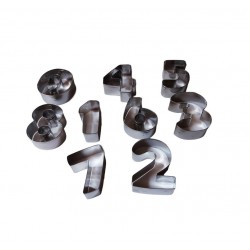 Set 9 forme decupatoare, pentru biscuiti, Cifre, 5.5 cm, 377COF