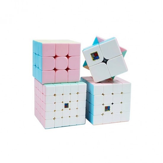 Set Cub Magic MoYu Meilong, 2x2, 3x3, 4x4, 5x5, Macaron Stickerless, 474CUB-1