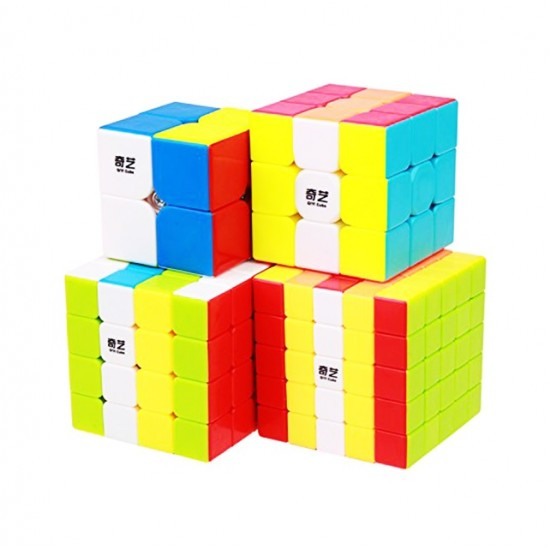 Set Cub Magic QiYi 4 In 1 stickerless profesional , 173CUB-1