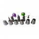 Set  duiuri de ornat prajituri din inox, 15 Accesoii, 4 cm, 361COF