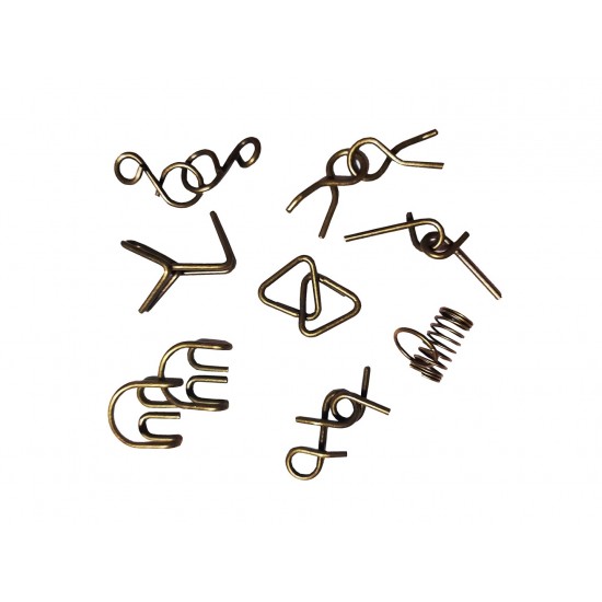 Set  puzzle Brain Twister 8 jocuri din Metal, pentru copii si adolescenti, 392CUB-1