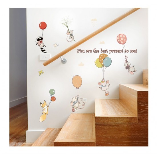Sticker decorativ, Animalute, Baloane, 100 cm, 727STK Sticker decorativ, Animalute, Baloane, 100 cm, 727STK