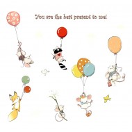 Sticker decorativ, Animalute, Baloane, 100 cm, 727STK