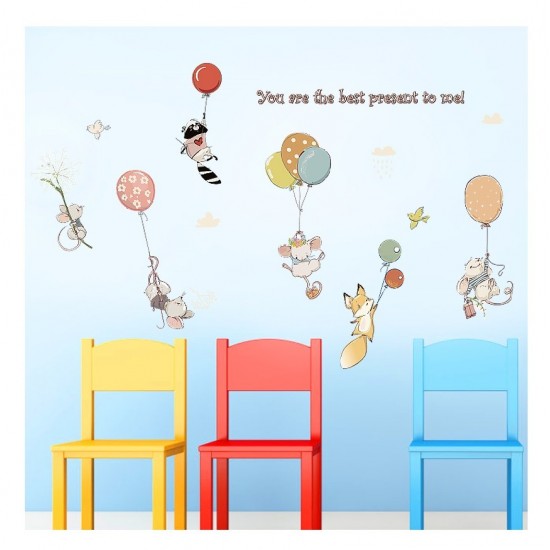 Sticker decorativ, Animalute, Baloane, 100 cm, 727STK Sticker decorativ, Animalute, Baloane, 100 cm, 727STK