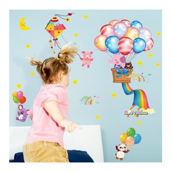 Sticker decorativ, Baloane, Happy balloon, 85 cm, 714STK