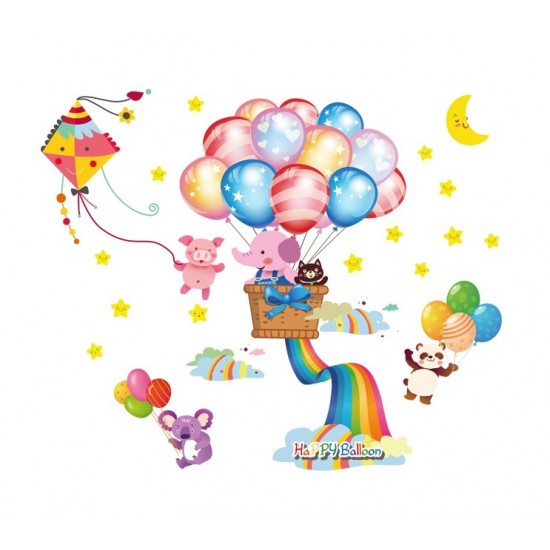 Sticker decorativ, Baloane, Happy balloon, 85 cm, 714STK