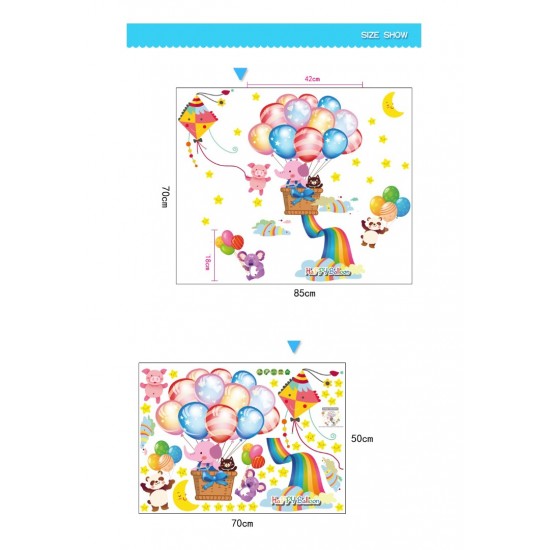 Sticker decorativ, Baloane, Happy balloon, 85 cm, 714STK