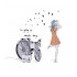 Sticker decorativ, Bicicleta, Better days, 95 cm, 708STK