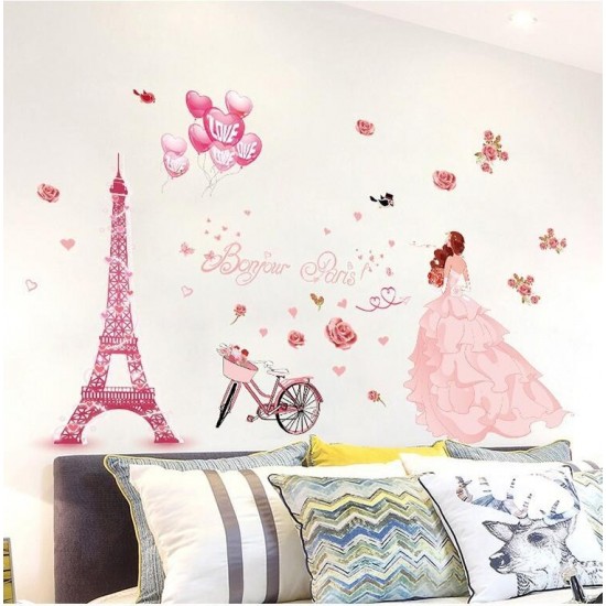 Sticker decorativ, Bonjour Paris, 130 cm, 782STK