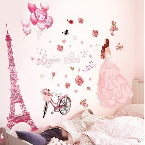 Sticker decorativ, Bonjour Paris, 130 cm, 782STK