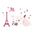 Sticker decorativ, Bonjour Paris, 130 cm, 782STK