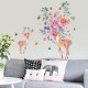 Sticker decorativ, Caprioare, Flori, 95 cm, 788STK