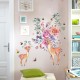 Sticker decorativ, Caprioare, Flori, 95 cm, 788STK