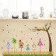 Sticker decorativ, Colivii cu pasari si fluturi, 85 cm, 752STK