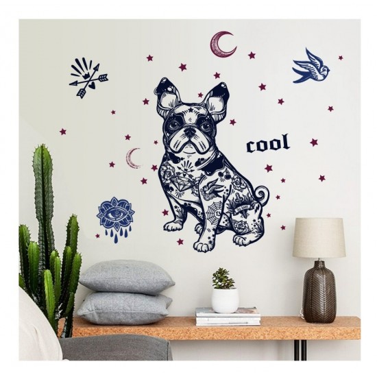 Sticker decorativ, Cool Dog, Old school, 77 cm, 726STK Sticker decorativ, Cool Dog, Old school, 77 cm, 726STK