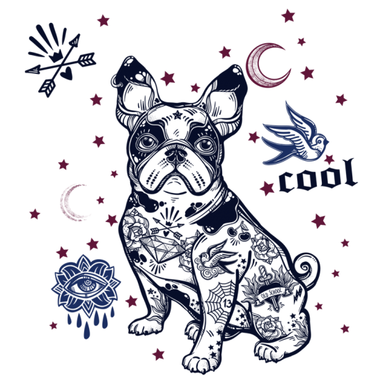 Sticker decorativ, Cool Dog, Old school, 77 cm, 726STK Sticker decorativ, Cool Dog, Old school, 77 cm, 726STK