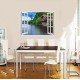 Sticker decorativ, Fereastra 3D, Apa, 85 cm, 535STK Sticker decorativ, Fereastra 3D, Apa, 85 cm, 535STK