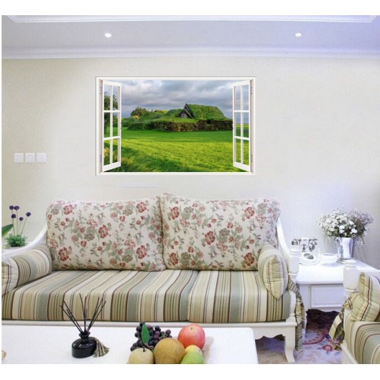 Sticker decorativ, Fereastra 3D, Casa, 85 cm, 626STK Sticker decorativ, Fereastra 3D, Casa, 85 cm, 626STK