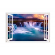 Sticker decorativ, Fereastra 3D, Cascada, 85 cm, 562STK Sticker decorativ, Fereastra 3D, Cascada, 85 cm, 562STK
